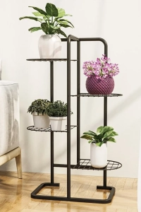 4 Katlı Metal Çiçeklik